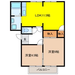 グランデール八坂の物件間取画像